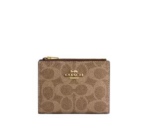 Buy Coach Bifold Wallet n Signature Canvas With Gold Tone Hardware Tan/Brown at Sasom – Authentic and Ready to Ship