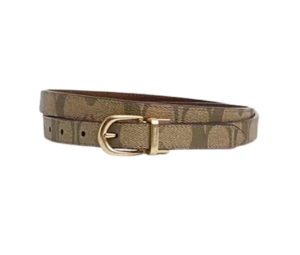 Buy Coach Classic Buckle Cut To Size Reversible 18 MM Belt In Signature Coated Canvas With Gold Tone Hardware at Sasom – Authentic and Ready to Ship