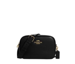 Coach Jamie Camera Bag In Pebble Leather With Gold Hardware Black