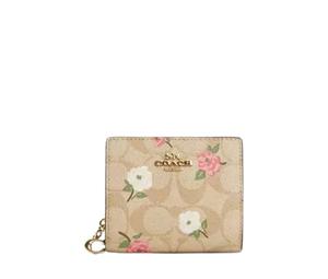 Buy Coach Snap Wallet In Signature Canvas With Floral Print Light Khaki Chalk at Sasom – Authentic and Ready to Ship