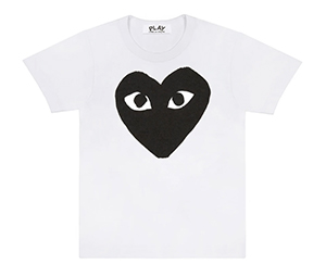 Buy Comme Des Garcons Black Play T-shirt White at Sasom – Authentic and Ready to Ship