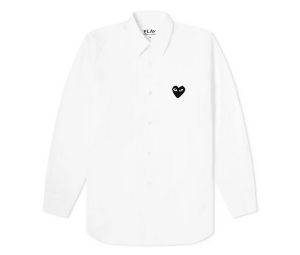 Comme des Garcons Play Black Heart Basic Shirt White (Lady)