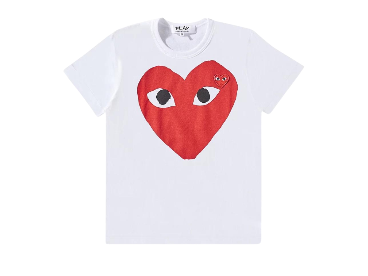 Comme des Garcons PLAY Large Heart Logo T-Shirt White