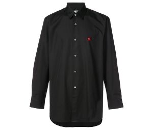 Comme Des Garcons Play Little Red Heart Basic Shirt Black (Lady)