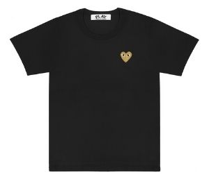 Comme Des Garcons T-Shirt Gold Play Black