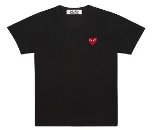 Comme Des Garcons T-Shirt Red Play Black (Lady)