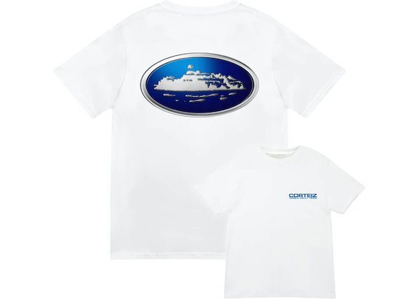 Corteiz Alcatraz Tee White/Green Shop Authentic at SASOM