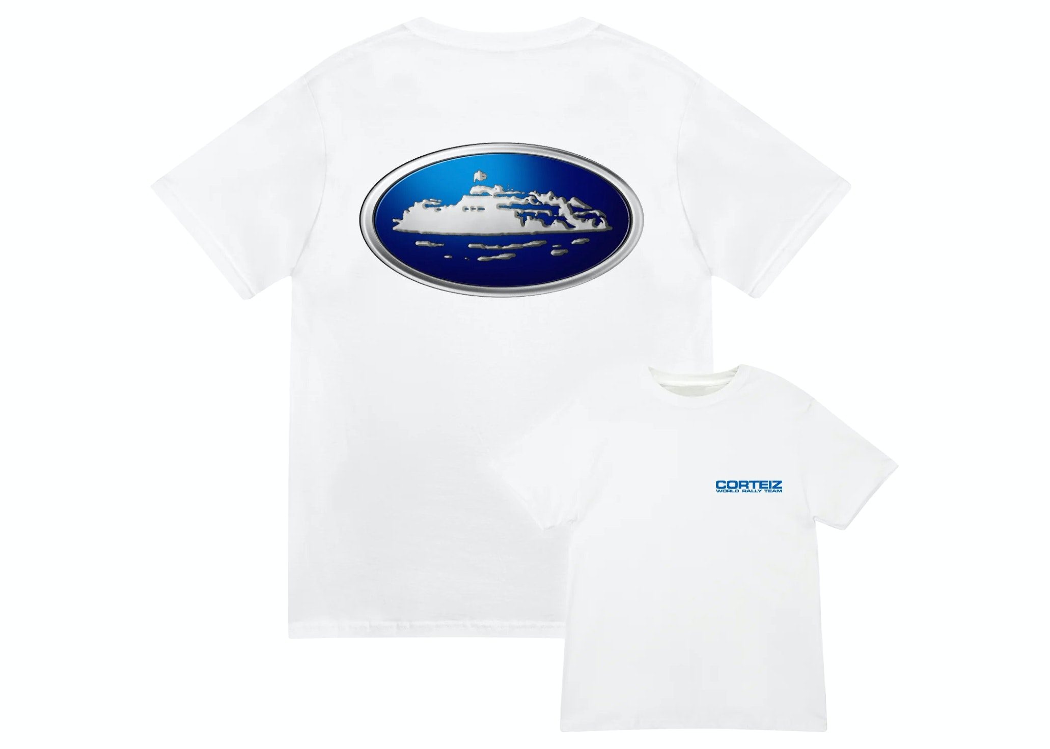 Buy Corteiz Alcatraz World Rally Tee White | SASOM
