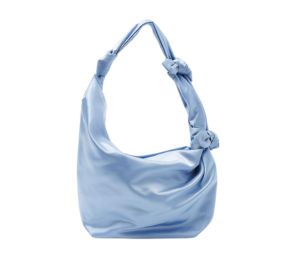 COS Hitch Shoulder Bag In Shiny Nylon Light Blue