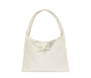 COS Oversized Diamond Quilted Bag Cream