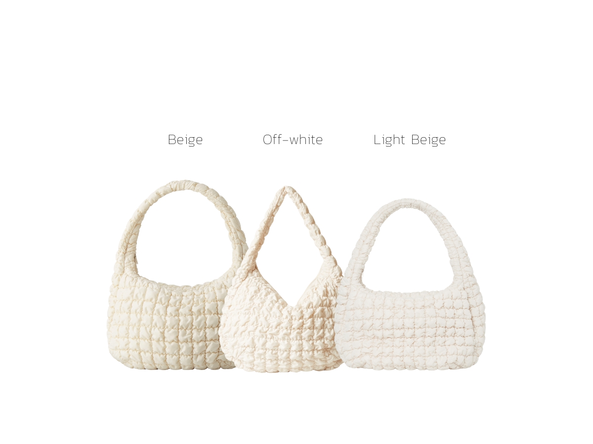 SASOM กระเป๋า COS Oversized Quilted Crossbody Bag Light Beige เช็ค
