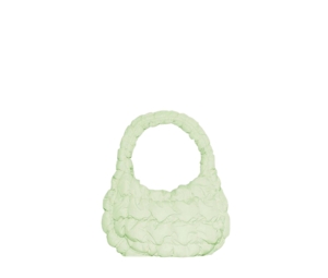 Cos Quilted Micro Bag In Cotton Canvas Green