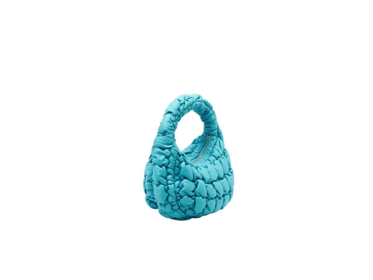 QUILTED MICRO BAG - LEATHER - TURQUOISE - COS