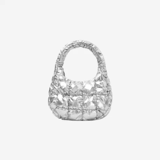 COS Quilted Micro Bag Silver