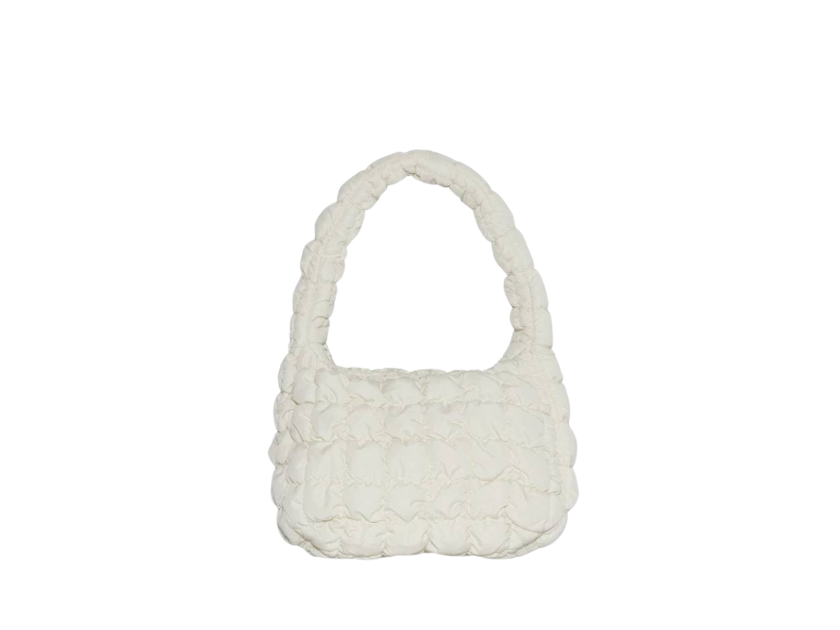 COS Oversized Quilted Bag in CREAM