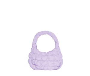 Cos Quilted Mirco Bag In Cotton Canvas Purple