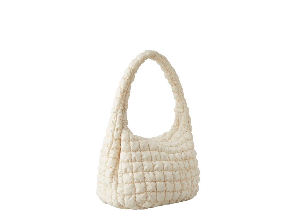 COS Quilted Oversized Shoulder Bag Off White