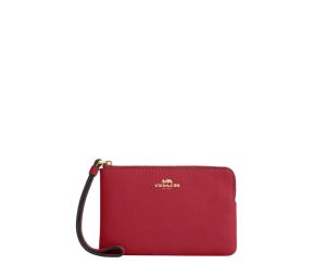 Buy Coach Corner Zip Wristlet True Red at Sasom – Authentic and Ready to Ship