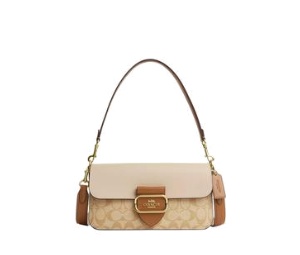 Buy Coach Morgan Shoulder Bag In Blocked Signature Canvas Light Khaki at Sasom – Authentic and Ready to Ship