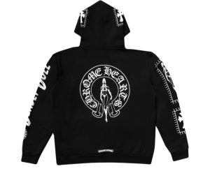 Buy Chrome Hearts Deadly Doll Black & White Logo Hoodie at Sasom – Authentic and Ready to Ship