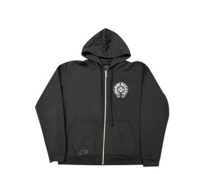 Buy Chrome Hearts Hangzhou Horseshoe Zip-Up Hoodie Black at Sasom – Authentic and Ready to Ship
