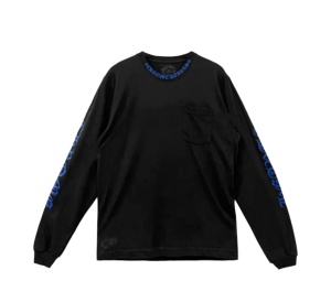 Buy Chrome Hearts Neck Logo Long Sleeve T-Shirt Tee Blue at Sasom – Authentic and Ready to Ship