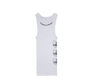 Buy Chrome Hearts Love You' Floral Heart White Tank Top White at Sasom – Authentic and Ready to Ship