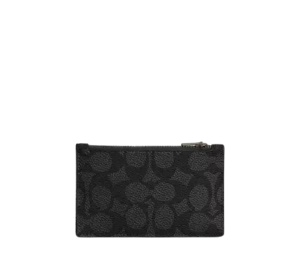 Buy Coach Zip Card Case Gunmetal Charcoal Black at Sasom – Authentic and Ready to Ship