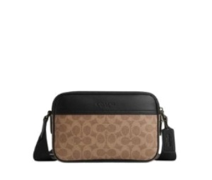 Buy Coach Graham Crossbody Bag In Signature Canvas Tan Black at Sasom – Authentic and Ready to Ship