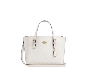 Buy Coach Mollie Tote Bag 25 In Signature Canvas White Chalk at Sasom – Authentic and Ready to Ship