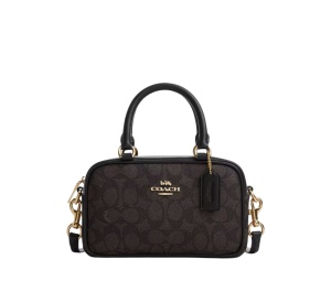 Buy Coach Satchel Crossbody Bag In Signature Canvas Walnut Black at Sasom – Authentic and Ready to Ship