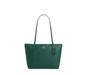 Buy Coach Fiona Zip Tote Bag In Shell partially Made With Recycled Leather Fiber Layer Silver Emerald Green at Sasom – Authentic and Ready to Ship
