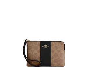 Buy Coach Corner Zip Wristlet In Signature Canvas With Stripe at Sasom – Authentic and Ready to Ship