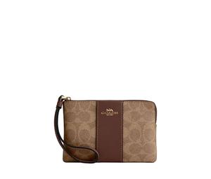 Buy Coach Corner Zip Wristlet In Signature Canvas With Stripe at Sasom – Authentic and Ready to Ship