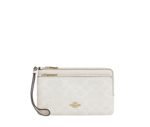 Buy Coach Double Zip Wallet In Signature Canvas White Chalk at Sasom – Authentic and Ready to Ship