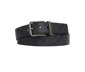 Buy Coach Harness Buckle Cut To Size Reversible Belt 38 MM Gunmetal Charcoal Black at Sasom – Authentic and Ready to Ship