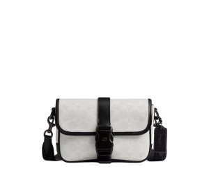 Buy Coach League Crossbody Bag 19 In Signature Canvas White Black Signature at Sasom – Authentic and Ready to Ship