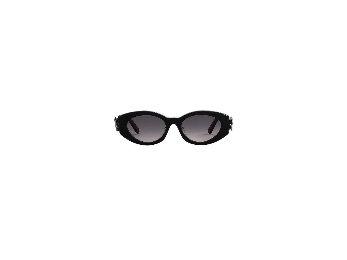 Dior Dior Clover B1F Shiny Black Oval Sunglasses - view 2