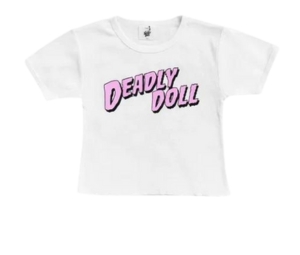 Buy Deadly Doll Baby  Baby Tee Pink White at Sasom – Authentic and Ready to Ship