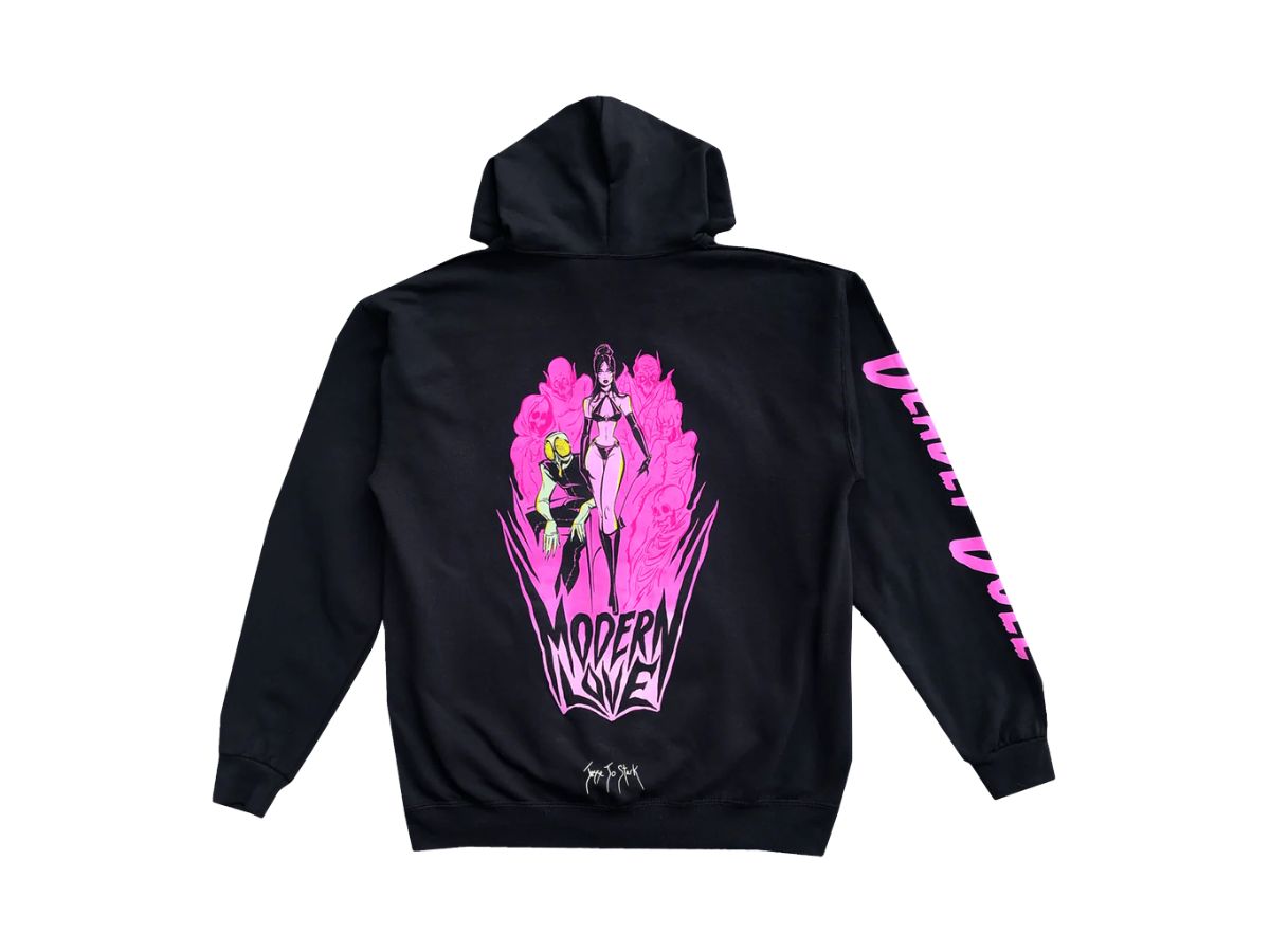 Buy Deadly Doll Modern Love Zip Up Hoodie Black | SASOM Buy Deadly Doll Modern Love Zip Up Hoodie Black | SASOM