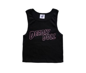 Buy Deadly Doll Pink Outline Tank Black at Sasom – Authentic and Ready to Ship