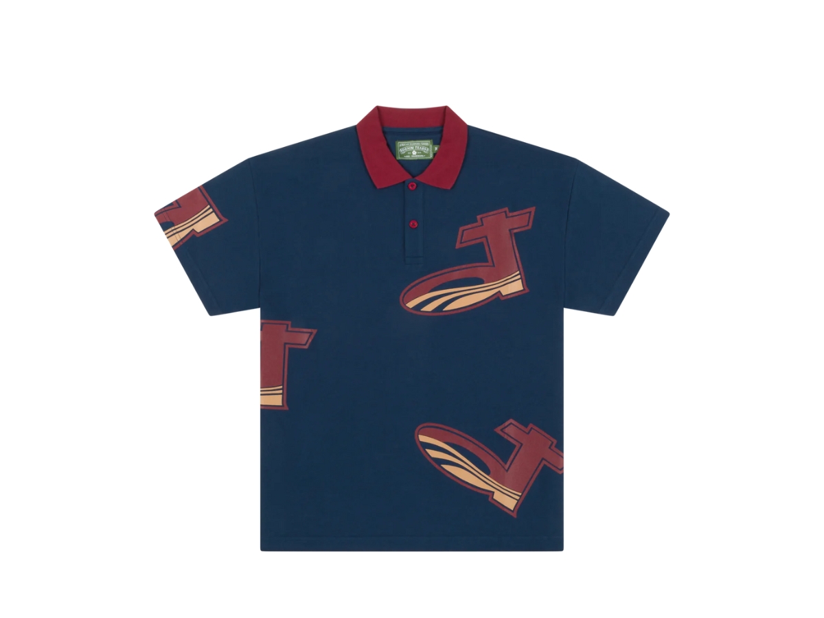 Denim Tears DT Pique Polo Blue Shop Authentic at SASOM