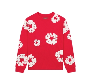 Buy Denim Tears Long Sleeve Cotton Wreath Tee Red (FW24) at Sasom – Authentic and Ready to Ship