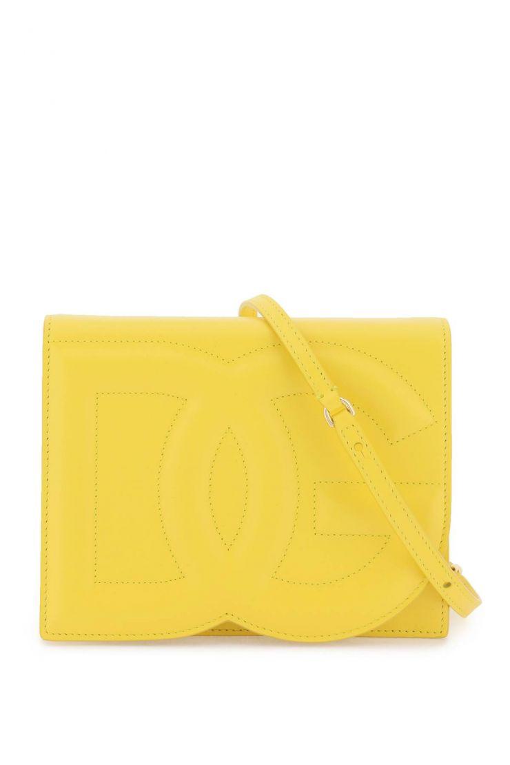 Dolce & Gabbana Yellow Green Plastic DG Logo Neck Strap Cardholder Wallet