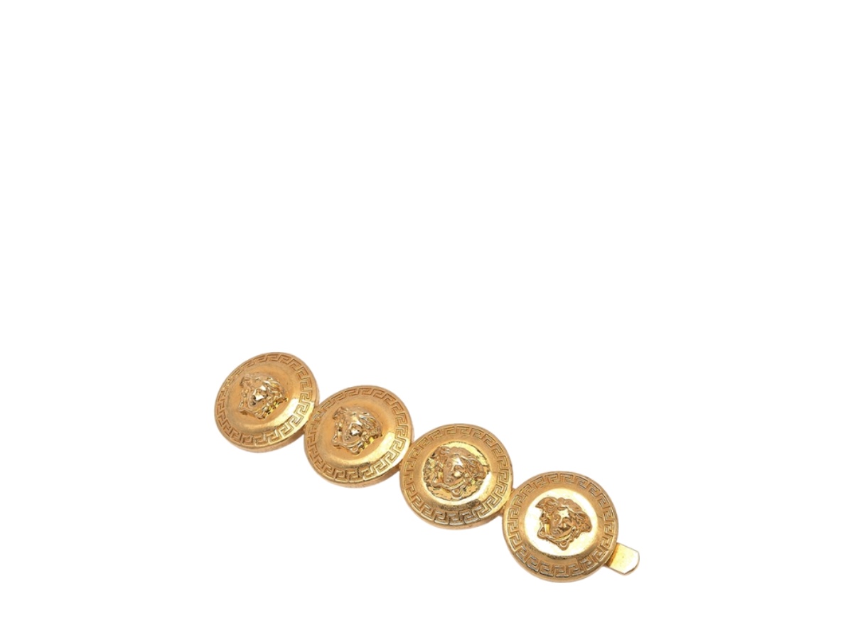 VERSACE★素敵！Tribute Brass MEDUSA Barrette HAIRPIN Tribute Medusa hair clip in gold - Versace | Mytheresa