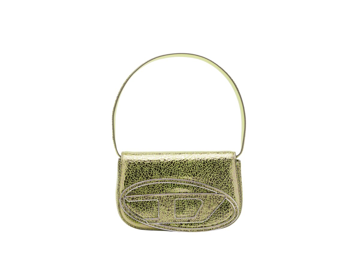 Buy Diesel 1DR Shoulder Bag In Cracked Leather Green | SASOM