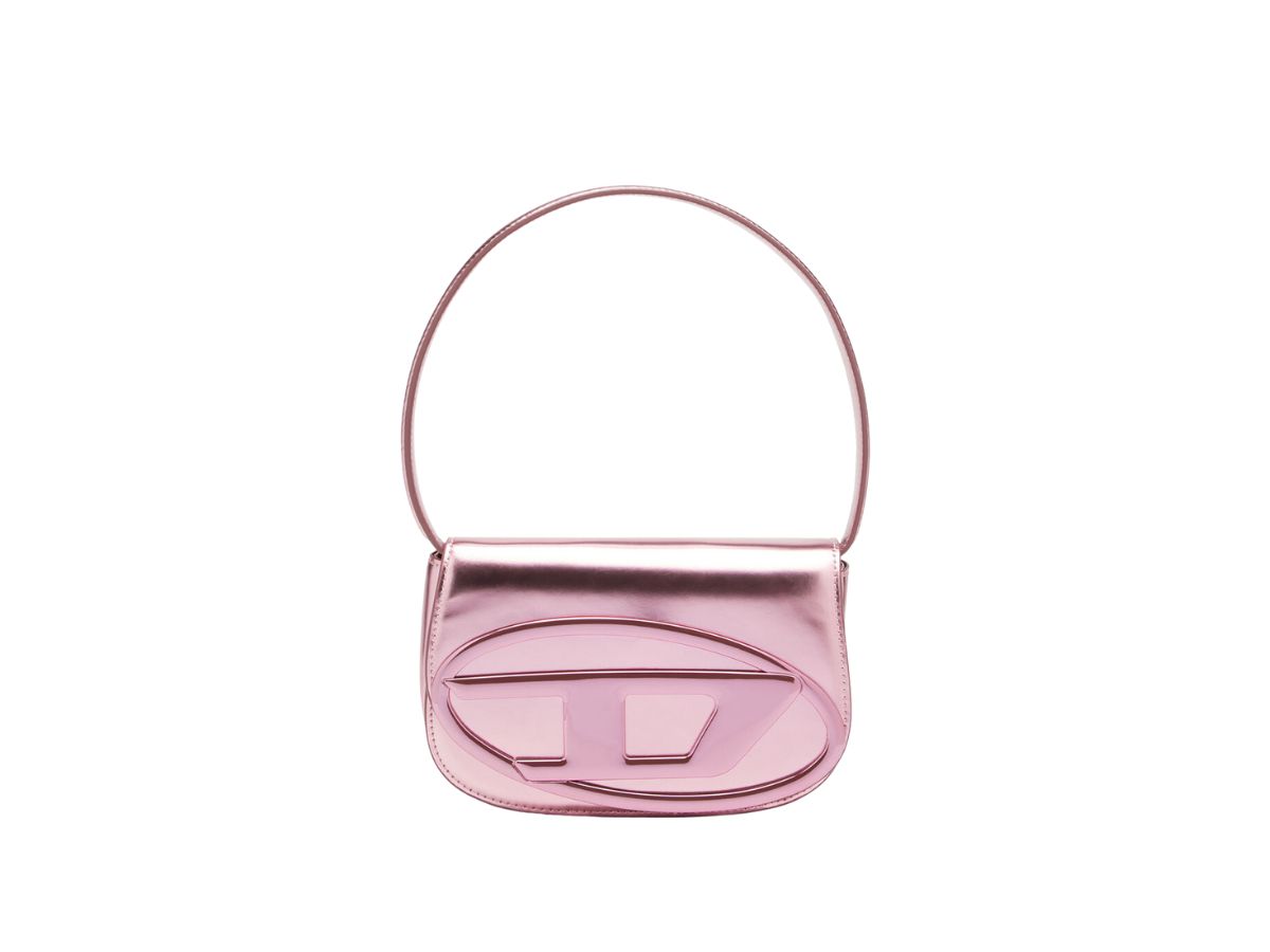 SASOM | bags Diesel 1DR Shoulder Bag In Mirrored Leather Pink Check the ...