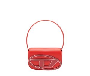 Diesel 1DR Shoulder Bag In Nappa Leather Red