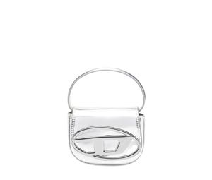 Diesel 1DR XS/S Mini Bag In Mirrored Leather Silver