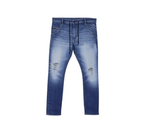 Buy Diesel Krooley Jogg Distressed Jeans Washed Denim at Sasom – Authentic and Ready to Ship